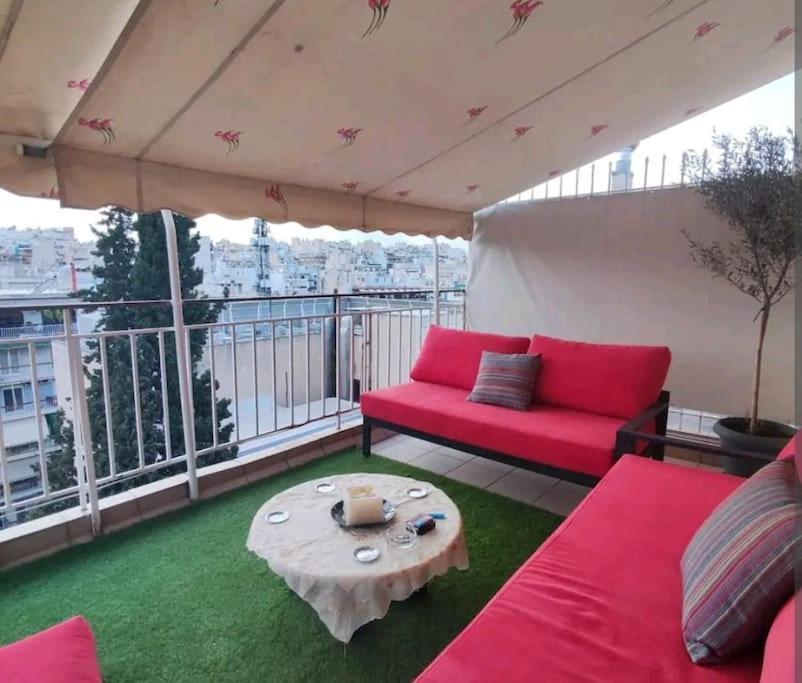 7Th Floor Spacious Veranda In The Heart Of Athene Buitenkant foto